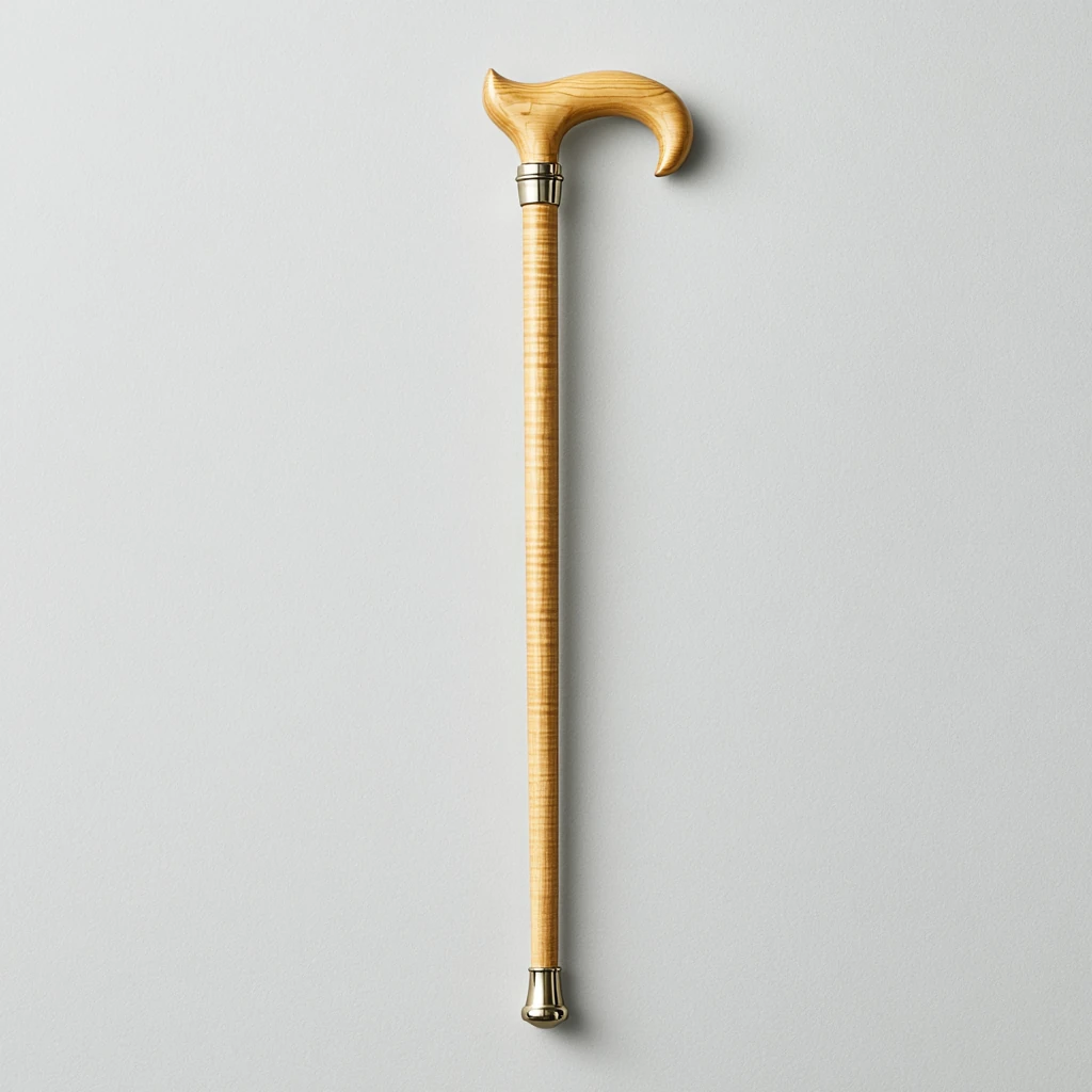 Stokk — Lyst tre med messing