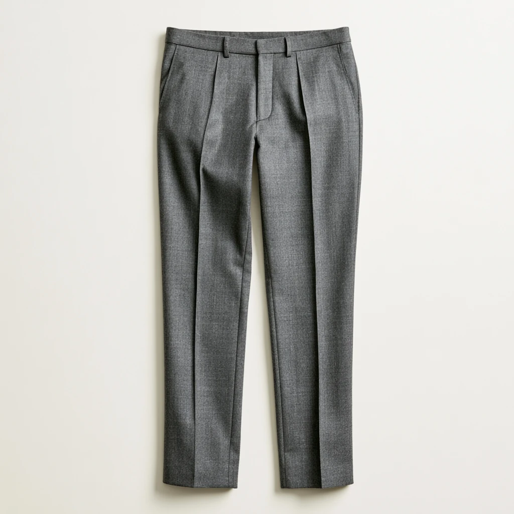 Flanellbukse — grå ullbukse i flanell for smart casual og business casual