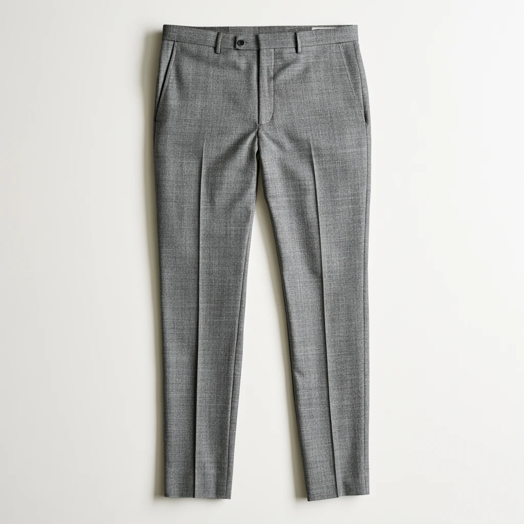 Grå dressbukse — koksgrå ullbukse for business casual og mørk dress