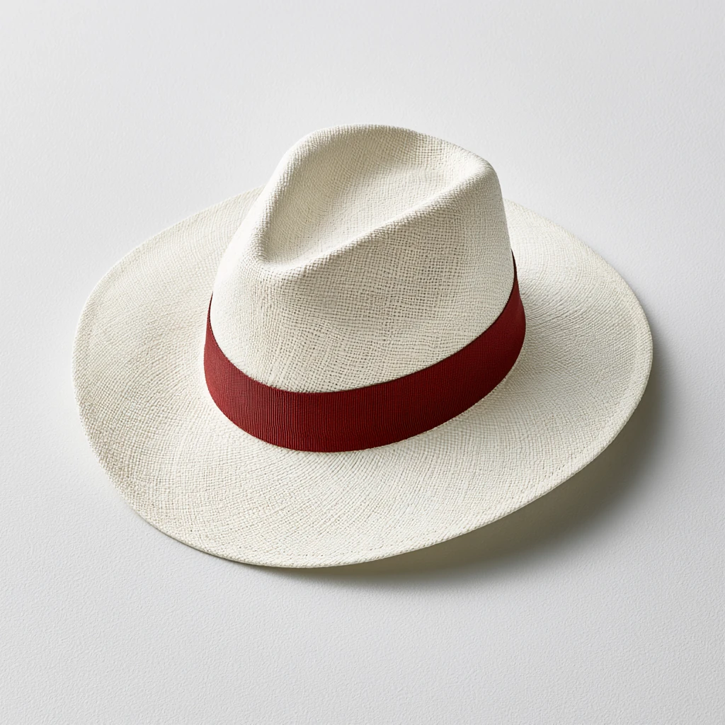 Solhatt — Rødt band