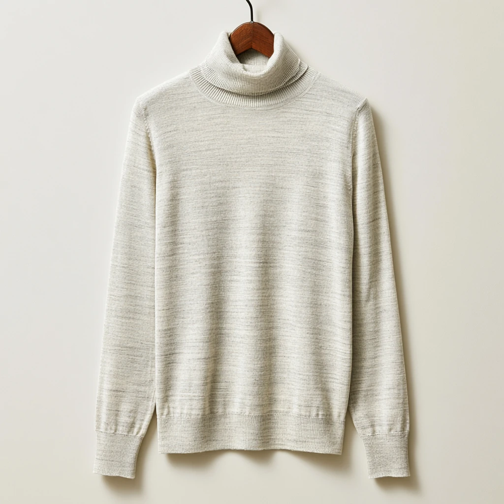 Rullekrage (turtleneck) — Kremhvit