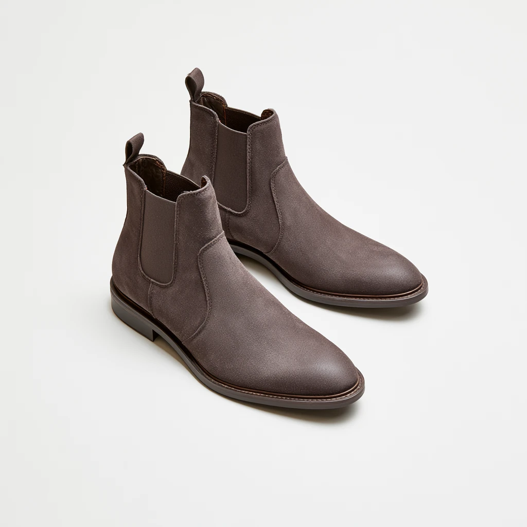 Chelsea Boot — Mørk brun semsket