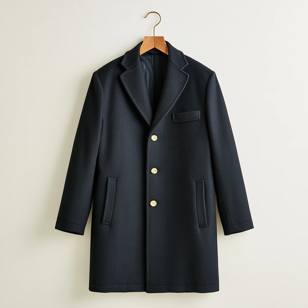 Overfrakk (covert / Crombie) — Navy